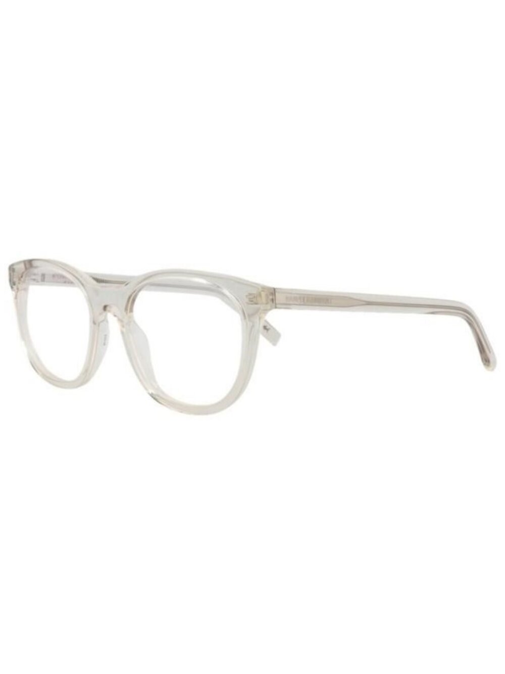 New Saint Laurent Womens Round/Oval Beige Beige Transparent Fashion Designer Eye